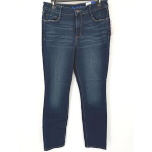 Apt. 9 Straight Jeans Women 10 Dark Wash High Rise Slimming Stretch NWT